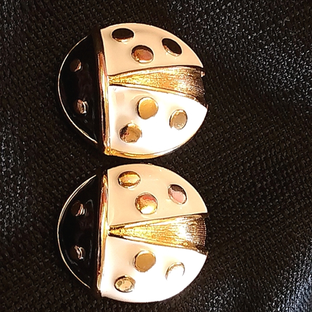 Vintage Avon ladybug clip-back earrings
